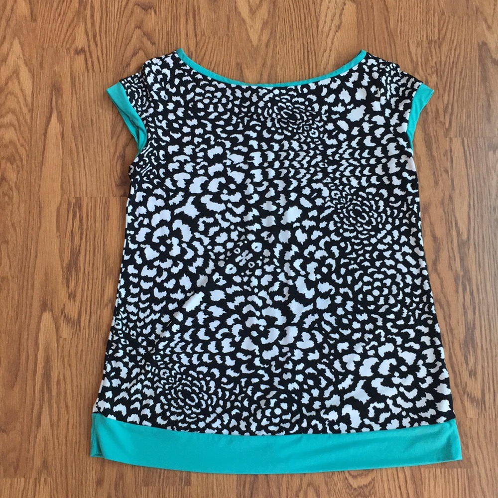 Black and White Animal Print Top